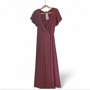 David's Bridal Mauve Maxi Dress